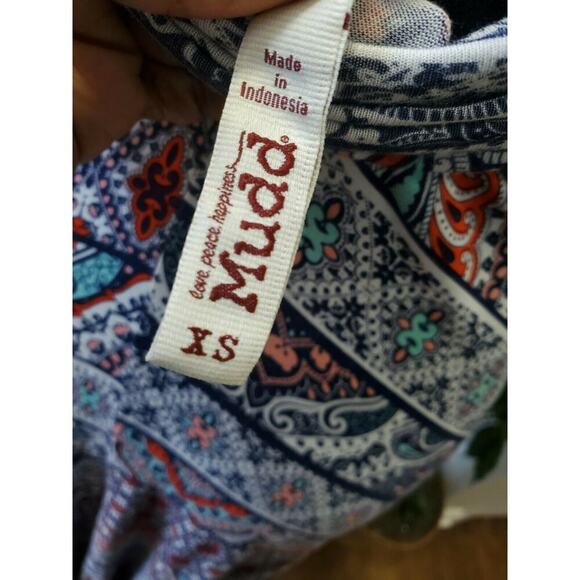 Mudd Women's Multicolor Polyester Off the Shoulder Long Maxi Dress Size X-Small - Picture 7 of 8